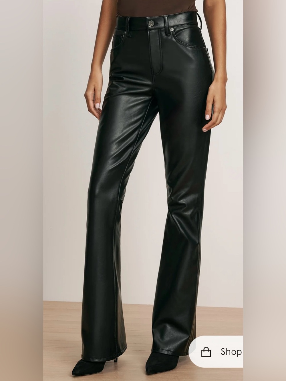 Veronica Beard - Beverly Skinny-Flare Pant - Vegan Leather (LIKE NEW)